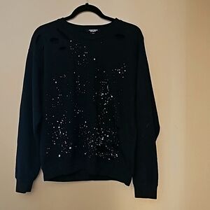 Retro Ripped Woman's Sweater